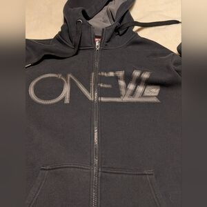 O'Neill Charcoal Zip-Up Hoodie. Xl